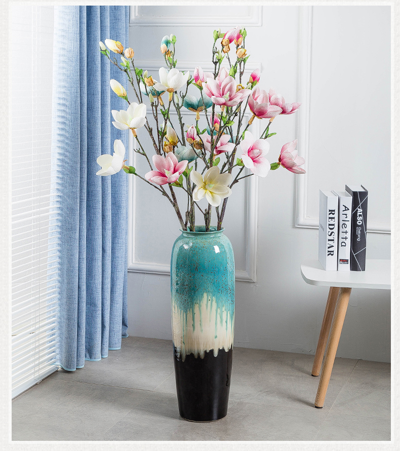 Jingdezhen ground vase large - sized ceramic Chinese style household I and contracted sitting room suit furnishing articles porch flower arranging