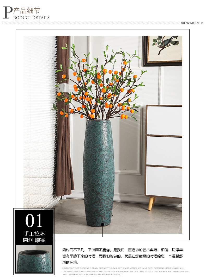 Gagarin ground vase restoring ancient ways American household decoration simulation of large ceramic sitting room adornment flowers in the vase