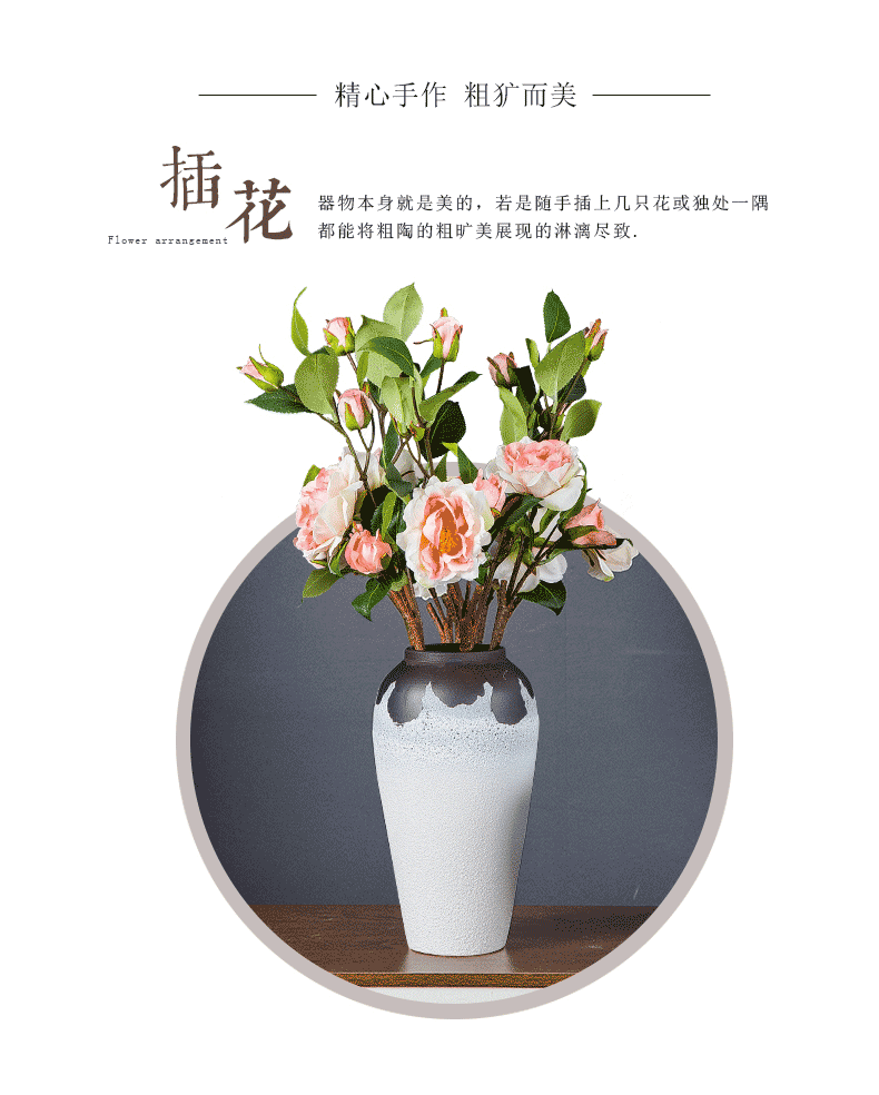 Jingdezhen ceramic vases, small pure and fresh and I household living room TV cabinet furnishing articles furnishing articles wine porch decoration