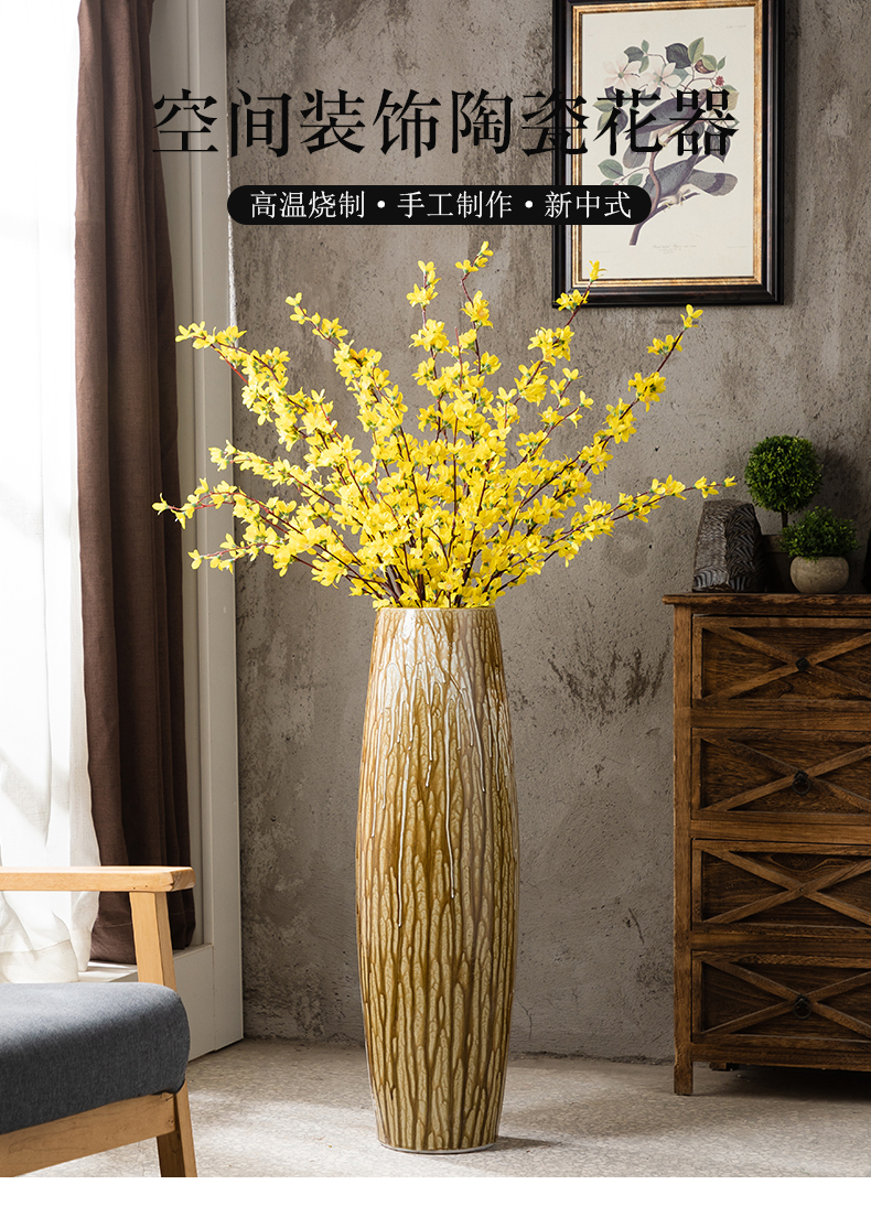 American ground vase furnishing articles large ceramic decorative flower arranging dried flowers of I sitting room sofa beside the porch restoring ancient ways