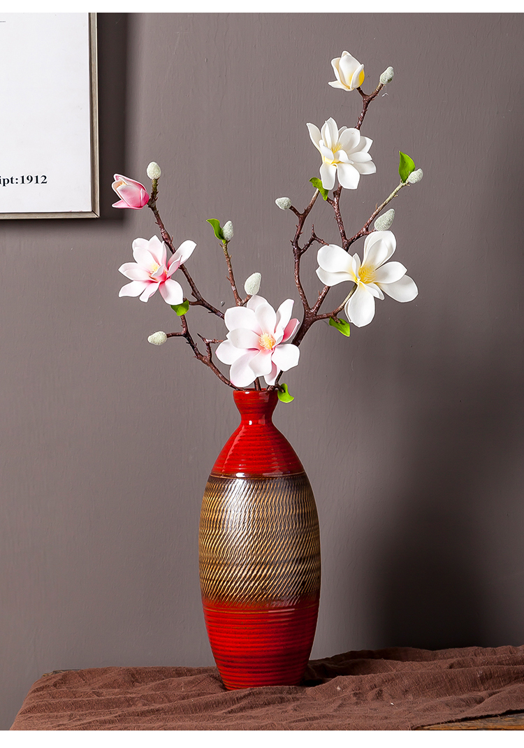 Jingdezhen vase large ground ceramic dried flowers sitting room porch is I and contracted new Chinese flower arranging furnishing articles