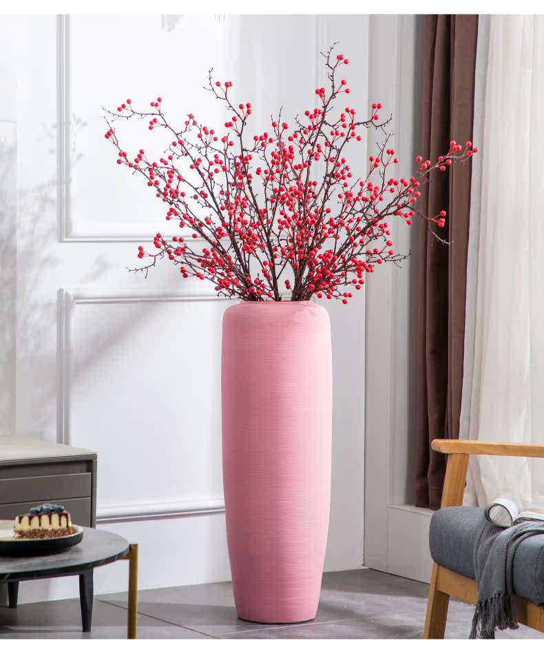 I and contracted floor vase large pink ceramic decoration place to live in the sitting room porch flower arrangement suits for