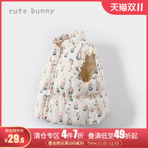Girls autumn and winter vest wear baby Foreign style Joker horse clip warm vest baby down cotton thick waistcoat tide