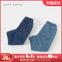 cutebunny childrens clothing baby Autumn boys jeans baby casual Joker long trousers 1-3-5 years old
