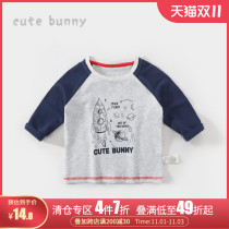 Boy T-shirt baby spring dress baby long sleeve round neck Joker base shirt tide 1-3-5 years old boy coat