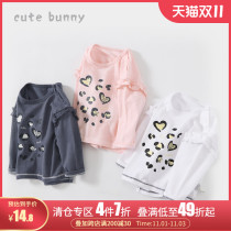 cutebunny girls autumn baby cotton long sleeve T-shirt baby casual versatile base shirt childrens coat