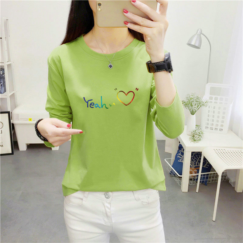 9,9 hit-and-đáy của phụ nữ mùa xuân và mùa thu Hàn Quốc phiên bản mỏng t-shirt dài tay không khí lỏng đang lớn thủy triều áo khoác siêu lửa