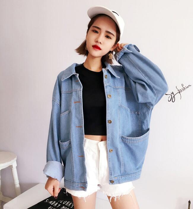 Denim áo khoác nữ mùa xuân mùa thu 2020 mới của Hàn Quốc phiên bản của sự huy hoàng sinh viên bf Harajuku gió lỏng mỏng triều lông ngắn