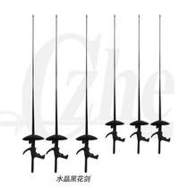 Competition Seven Swords Sword Childrens Adult Black Sapphire Blue Gold Color Electric Saber Sword Fencing Crystal Epee Foil Sword