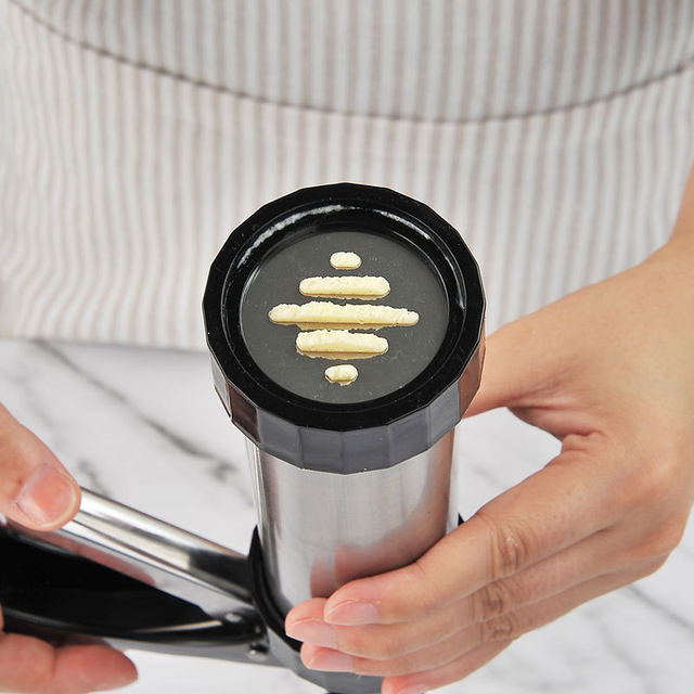 Decorating nozzle Household stainless steel cookie machine Cake cream decorator biscuit machine DIY decorating gun