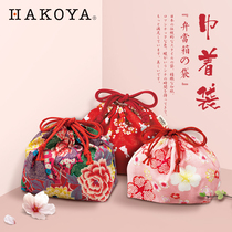 hakoya lunch box bag Japanese meal bag female cute student office worker lunch box tote bag with rice