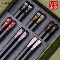  Japanese alloy pointed chopsticks household non-slip high temperature resistant creative cute family 2021 new one person one chopstick