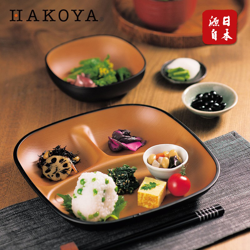 Hakoya Japanese Dinner Plate Split Home Office Workers Separate Breakfast Plate Creative Cartoon Baby Dinner Plate