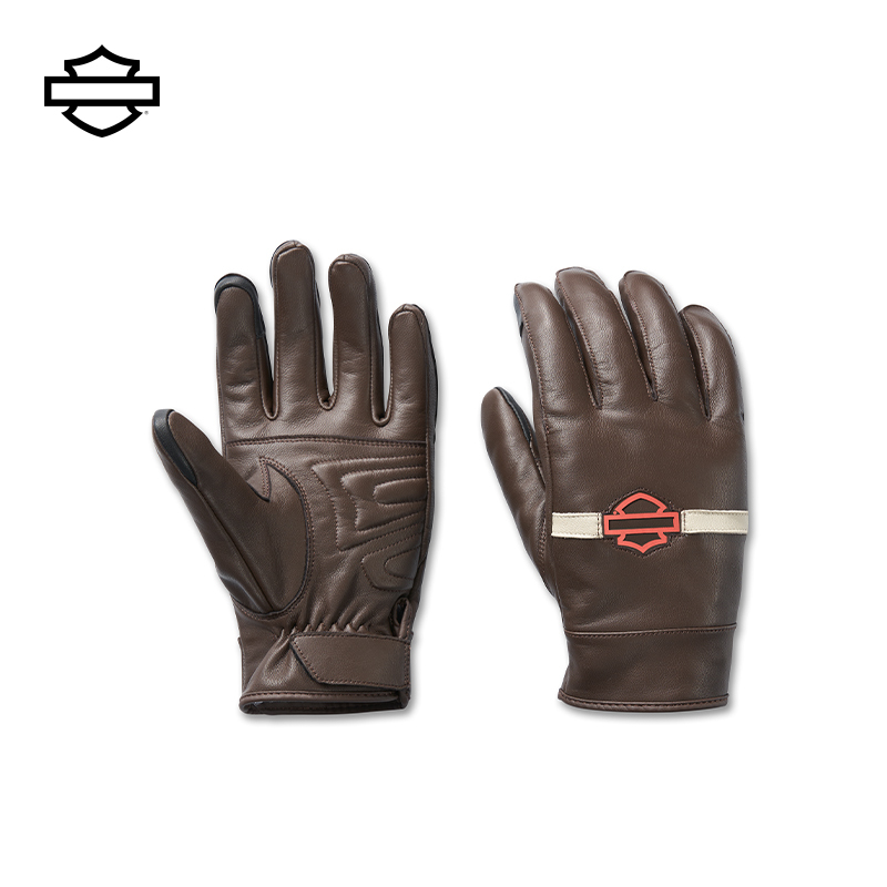 Harley-Davidson Retro Color-Blocked Men's Motorcycle Gloves Riding Gear Windproof Breathable Protective Gear