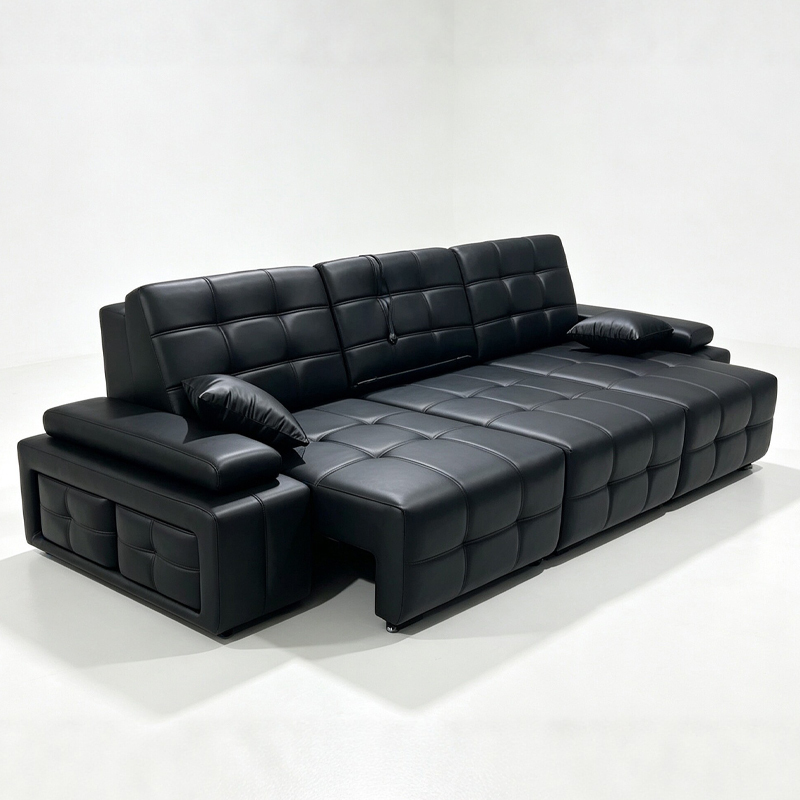 Lawrence Zero-Wall Leather Sofa Bed, Dual-Purpose for Living Room, Multifunctional Electric Adjustable Extendable Sofa Lawrence Zero-Wall Leather Sofa Bed, Dual-Purpose for Living Room, Multifunctional Electric Adjustable Extendable Sofa