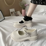 Японская обувь для кожаной обуви в английском стиле на платформе из жемчуга, небольшие дизайнерские туфли, в британском стиле, тренд сезона, яркий броский стиль