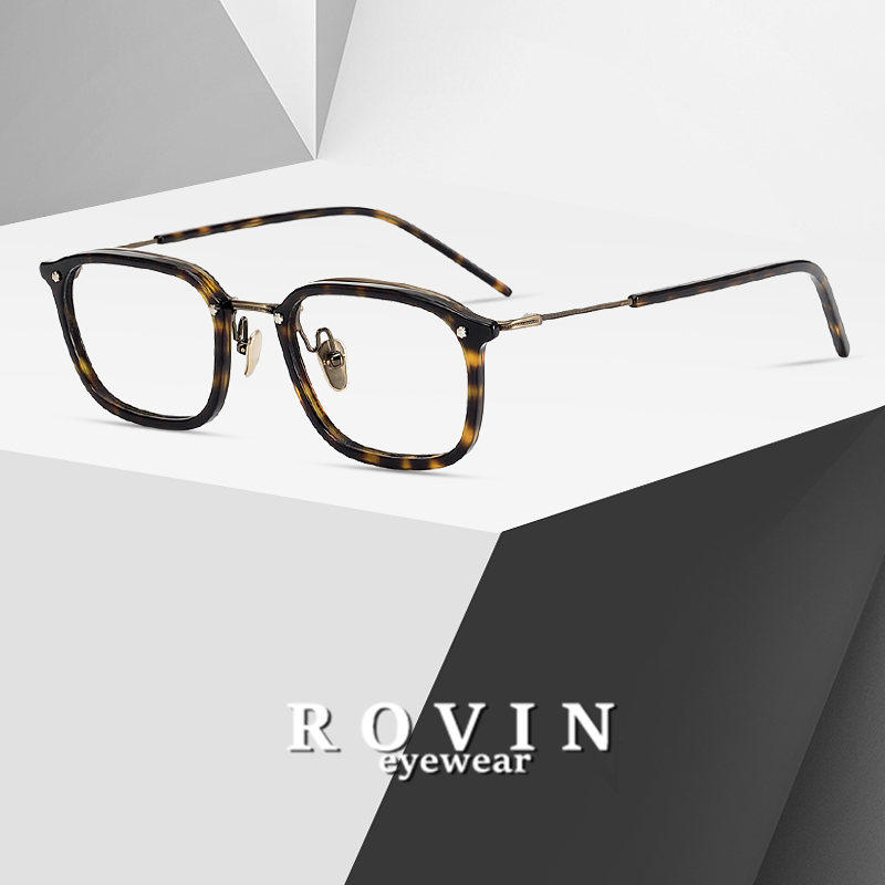 Highly recommended Japanese handmade glasses frame business minimalist literary ultra-light pure titanium small face box