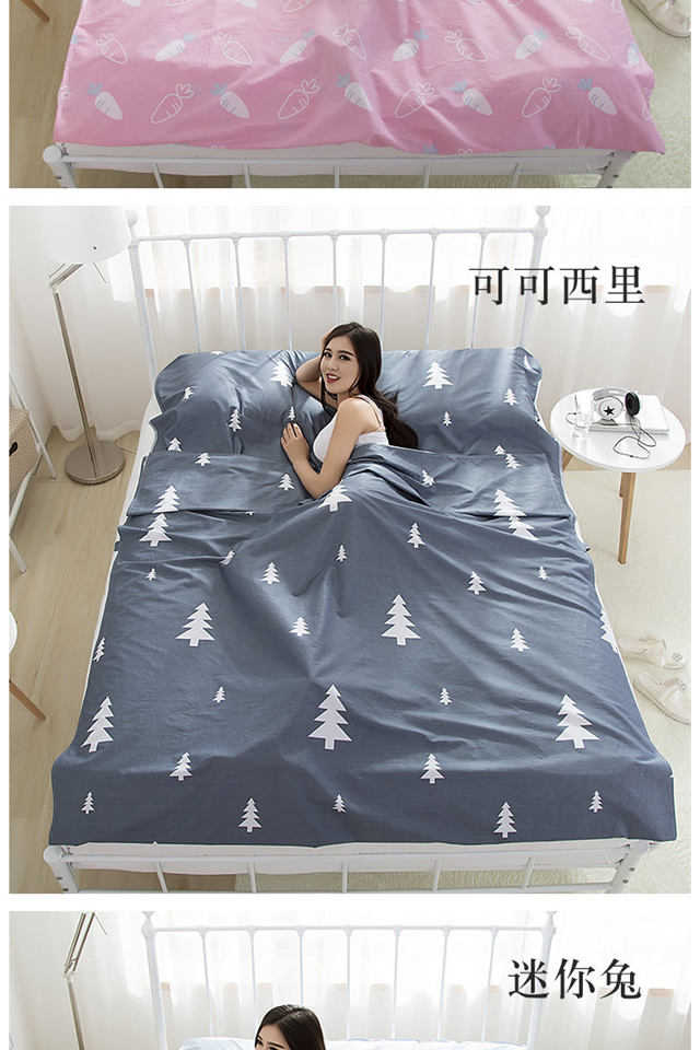 [cotton nguyên chất] khách sạn bẩn túi ngủ người lớn trong nhà đi công tác đơn du lịch bông di động chống bẩn - Túi ngủ túi ngủ naturehike u150