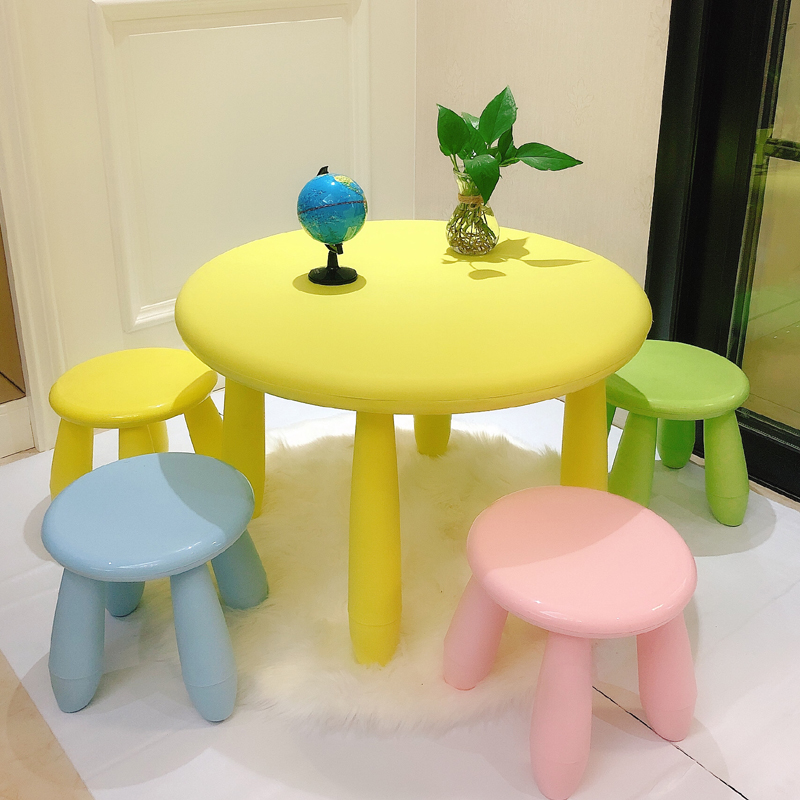 Kindergarten table and chair set children's plastic learning table and chair baby drawing removable toy home chair plastic