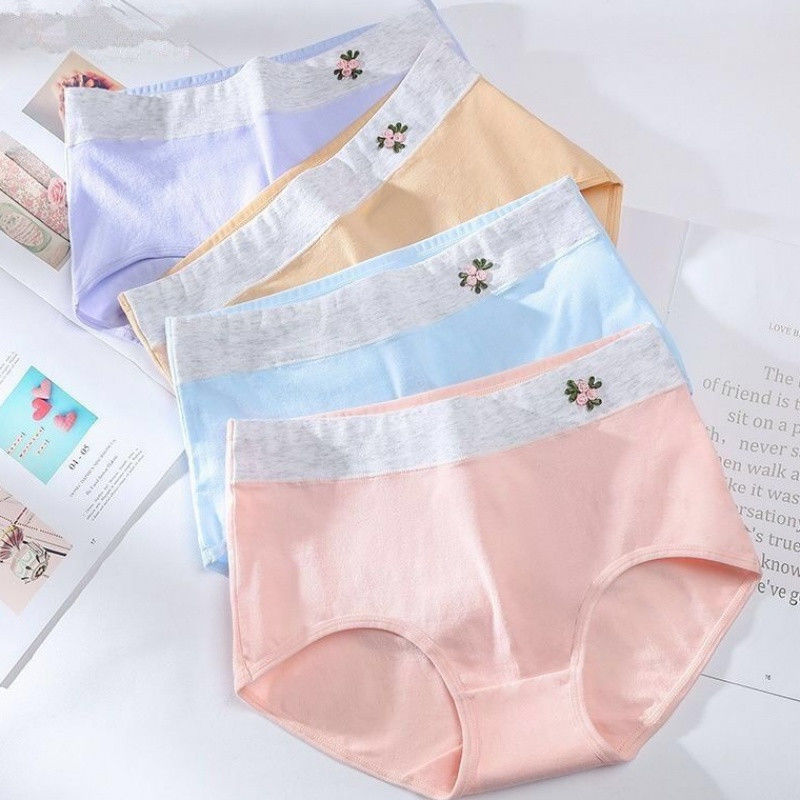 5 bông womens đồ lót womens tinh khiết bông sexy kháng khuẩn giữa eo lót womens lớn mã quần quần tam giác.