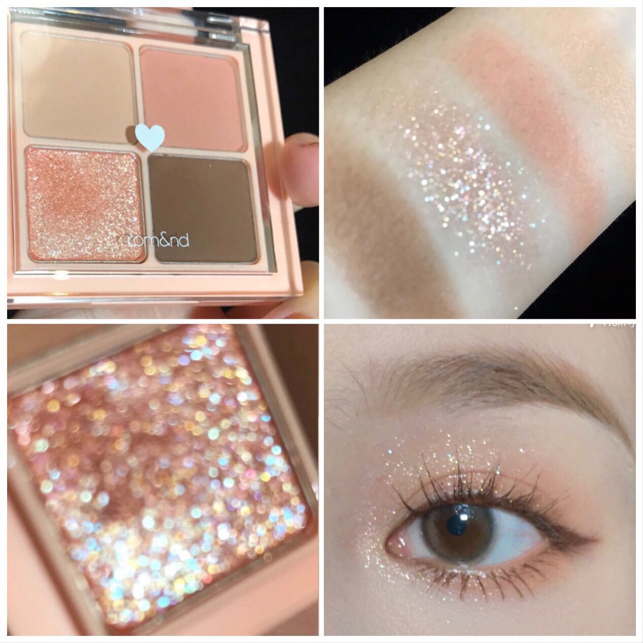 South Korean Romand four color eye shadow Pink Pearlite Bright Sheet Matt 01 03 Rose Earth Color Cement Pan M02
