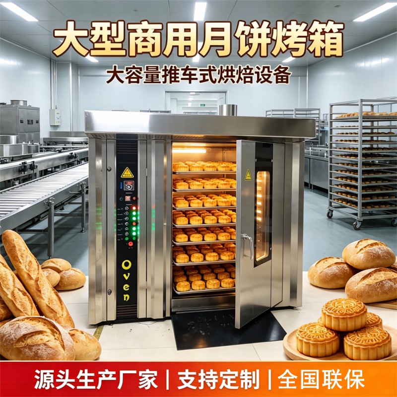 32-Plate Rotating Oven Electric Heating Gas Diesel Rotary Oven for Baking Mooncakes, Peach Cakes, Bread, and Large Roast Duck Oven