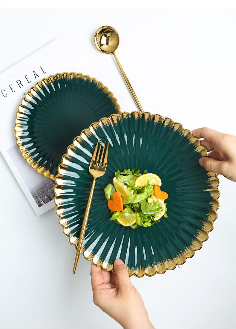 Steak up phnom penh dish dish dish home web celebrity ins wind creative dinner plate light sparrow 祤 ceramic tableware northern Europe