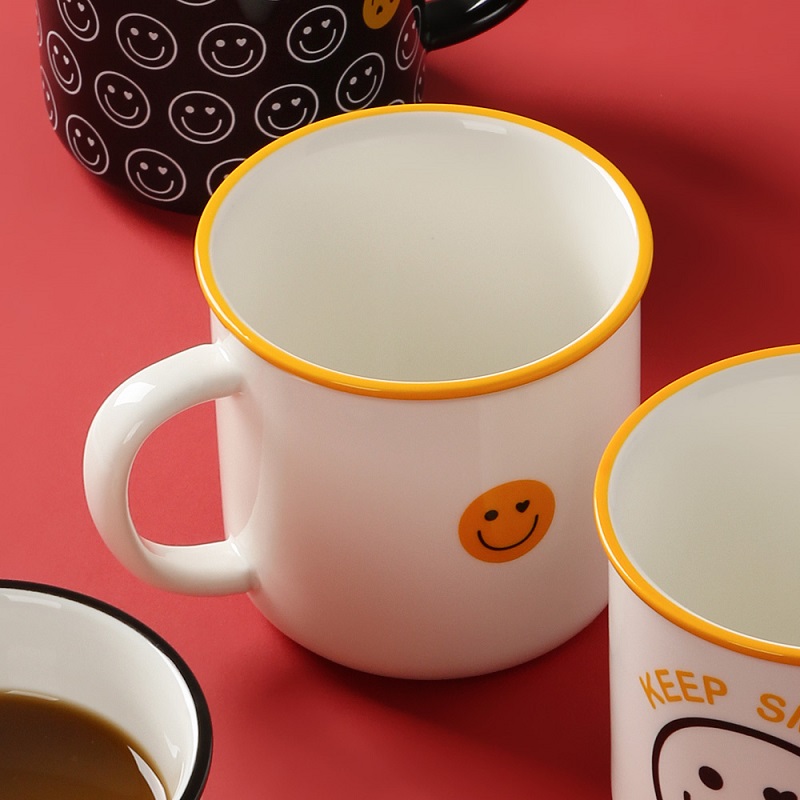 Creative express smiling keller ceramic cup ultimately responds cup couples move trend home office coffee cup