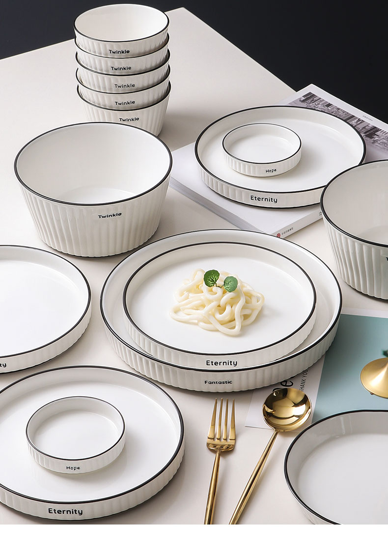 The Nordic idea ceramic dish dish dish home web celebrity ins dishes suit combination fish dish move tableware