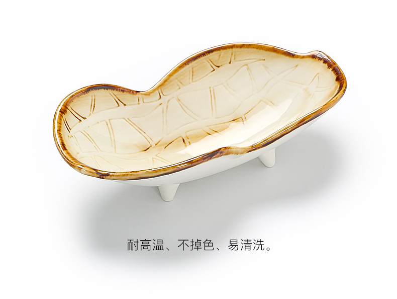 Ceramic dry fruit tray snack plate creative fruit bowl I sitting room home snack plate character lovely candy dishes