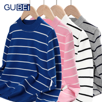 Children beating undershirt spring autumn season jacket headline sweater round neck sweater slim girl pure cotton thread-shirt boy-knitted sweatshirt