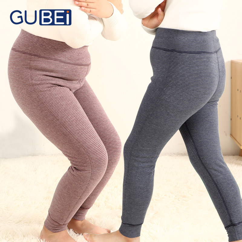 Add fertilizer and increase girls' cotton pants plus velvet thickening autumn and winter one fat children's sanitary pants De velvet wear children's warm pants