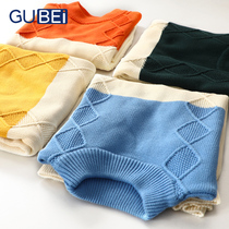Spring and autumn childrens knitted sweatshirt pure cotton baby line clothes CUHK children toddler undershirt child woolen sweater boy sweater tau