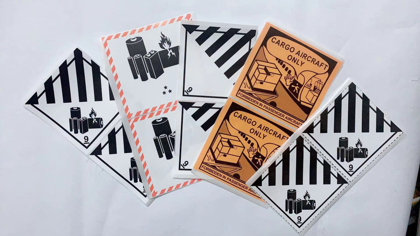International lithium battery aviation fireproof label Air transport is limited to cargo aircraft Class 9 Class 9 dangerous goods for logistics and delivery
