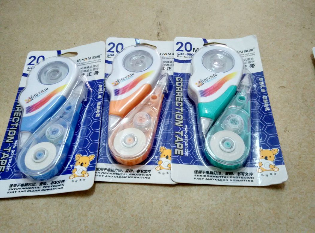 3 packs Yingyuan CP-8609B environmental protection correction belt correction belt modification correction belt send replaceable core