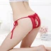 Đồ lót nữ sexy cá tính, ren siêu mỏng, trong suốt cám dỗ, dây buộc đáy không đáy, size lớn, quần lót không giới hạn cơ thể - G-string