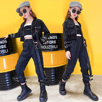 Girl Han Edition Street Dance Suit Spring New Girls Work Pants Handsome Jazz Dance Wave Clothes Two Sets Out of Costume