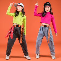 Girl Hip Hop Street Dance Tide Clothing Childrens Meta-denier Festival Walking Show Suit Girls Spring And Autumn Modern Dance Jazz Dance Suit