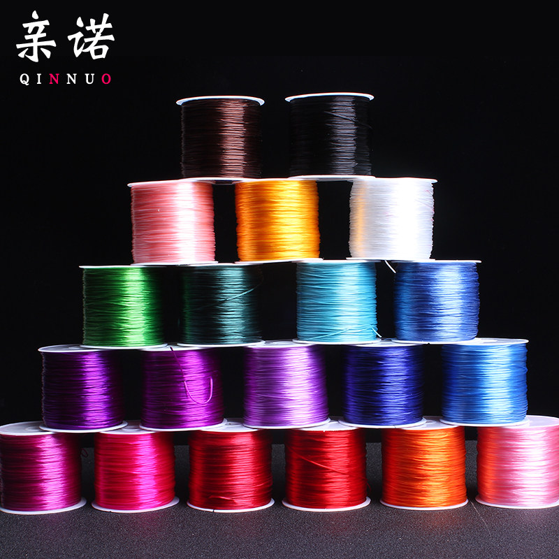 Beaded hand string rope elastic line text play beaded line bracelet wear-resistant elastic line crystal transparent rubber band rope line