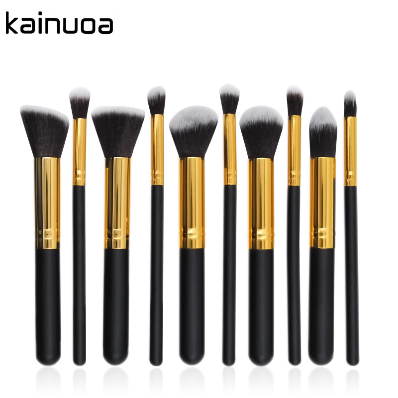 10pcs Pro Makeup Brush Set Cosmetic Foundation Brushes