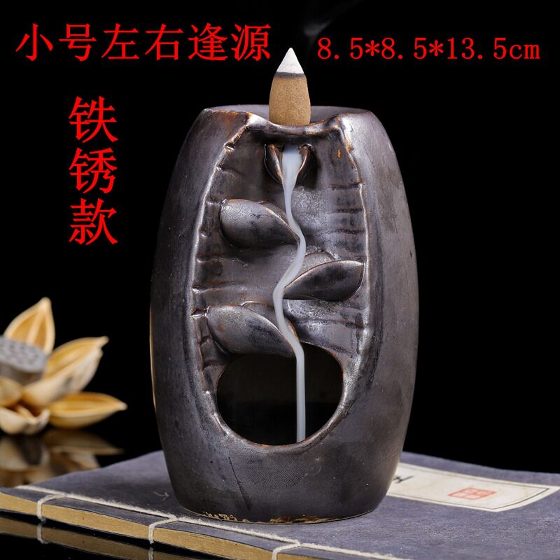 Керамическая благовола -горелка обратно водопад водопад водопад дымовой центр курильница   