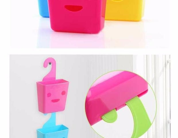 Nhà mới cần thiết hàng ngày bộ phận lưu trữ mảnh vỡ giỏ lưu trữ Smiley đa năng lưu trữ móc lưu trữ - Trang chủ hộp đựng mỹ phẩm chống bụi