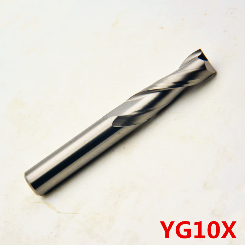 YG10X overall alloy keytroug milling cutter two-edged tungsten milling cutter 6 5 7 5 8 8 5 9 5 10 mm