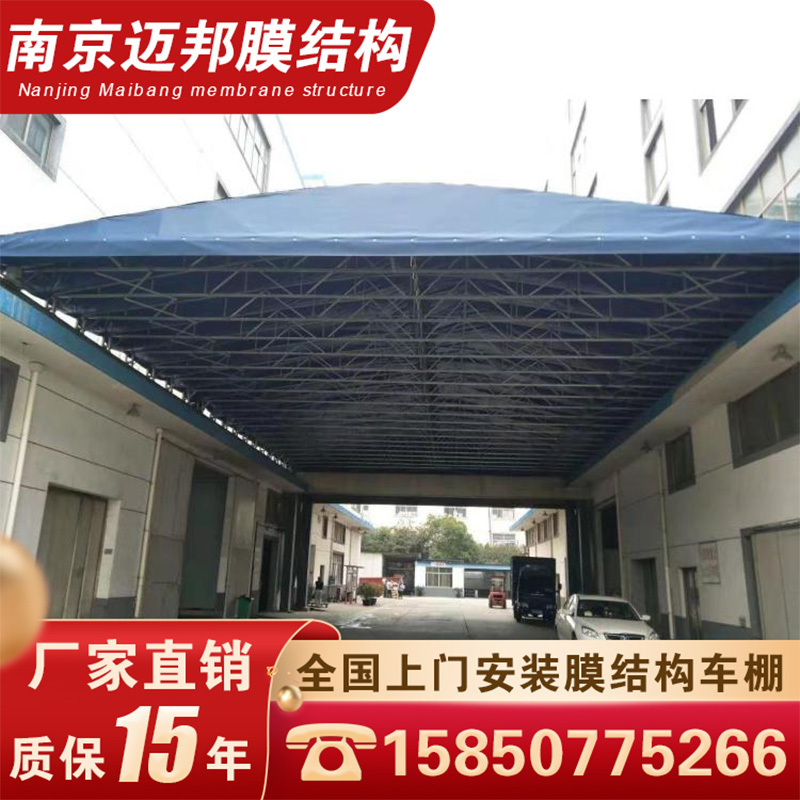 Mobile Sliding Tent, Large Warehouse Tent, Folding Activity Tent, Retractable Sunshade and Rain Shelter, Outdoor Electric Sliding Tent for Storage