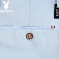 Playboy quần âu nam mỏng thẳng kinh doanh quần nam căng quần nam thanh niên quần nam - Quần quần lửng nam