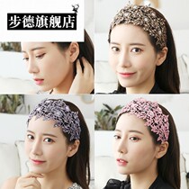 Embroidery hair band women cover white hair wild out simple pressure hair non-slip temperament hair card hollow water drill decorative headband