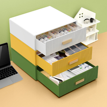 Dormitory hair accessories storage box desktop jewelry box Nordic light luxury earrings ear nail rack hand accessories drawer storage artifact