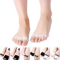 Five-finger socks womens socks-shaped toes summer toes cotton boat socks double half-palm open toe ultra-short single shoes ultra-thin men and women