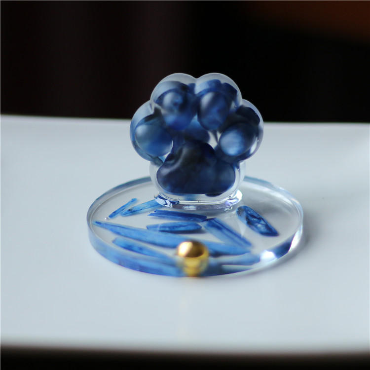 Natural Crystal Rubber Recruited Catton Claw and semi-gem drop rubber mobile phone bracket fittings home desk lovely gift