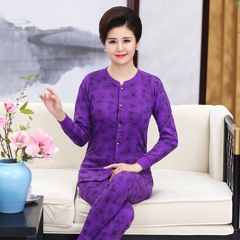 Trung niên và người già mùa thu mở quần áo quần mùa thu phù hợp với tuổi phụ nữ cardigan áo cũ người bông lót ấm cô gái.